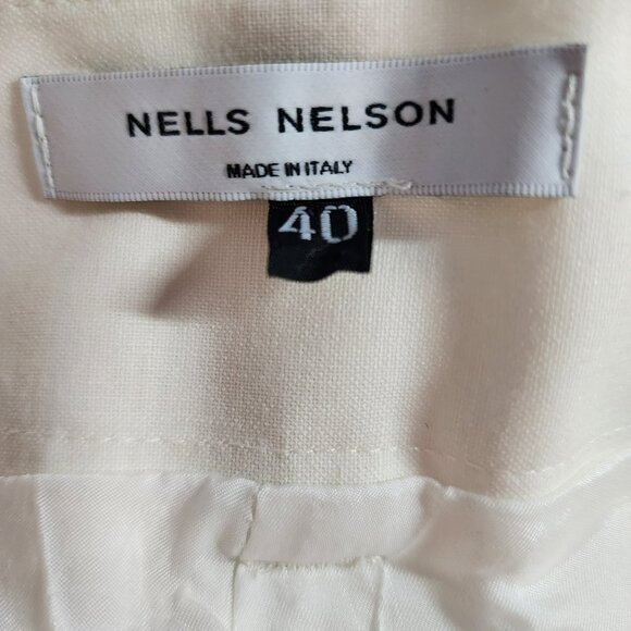 Nells Nelson Cream Virgin Wool Pants – Size M/40IT – High-Rise – Straight Leg - Picture 2 of 8